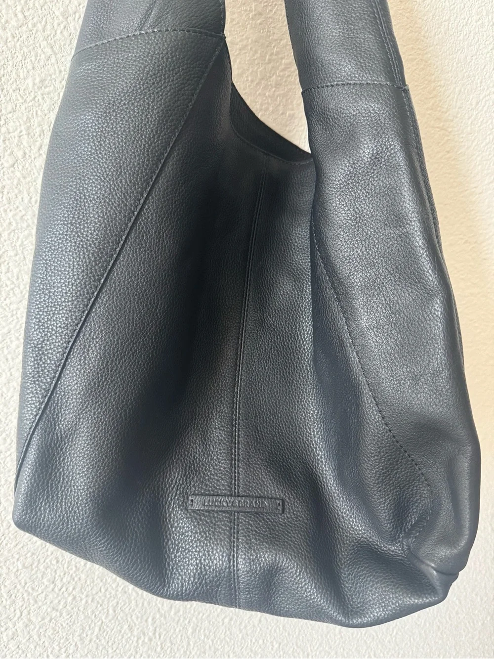 Lucky Brand Black Slouchy Leather Hobo Bag - Picture 3 of 3
